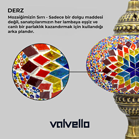 Diadora / Valvello Dekoratif El Yapımı Masaüstü Mozaik Lamba