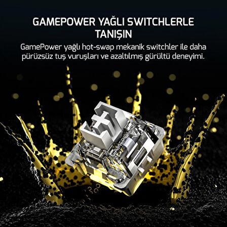 Gasket Elite X RGB Wireless/Bluetooth/Kablolu Mekanik Hot-Swap Yağlı Switch Gasket Gaming Klavye