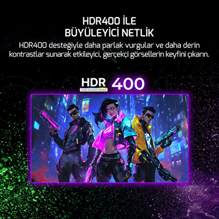 GamePower Lucid S60 27'' 0.5ms 540Hz Flat Fast IPS FHD RGB Pivot Speaker Gaming Monitör (Sıfır Ölü Piksel Garantili)
