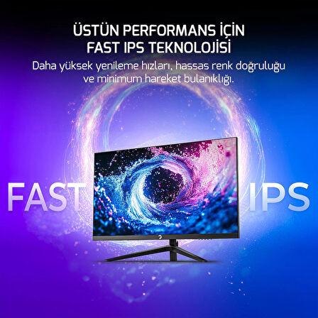 GamePower 27" Sonic T80 Flat Fast IPS 180HZ 0.5Ms QHD 2K Gaming Monitör (Sıfır Ölü Piksel Garantili)