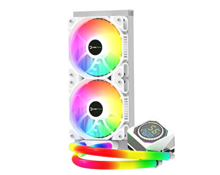 GamePower Skadi Square 240 ARGB Beyaz (RGB Borulu) 240mm Cpu Sıvı Soğutma 