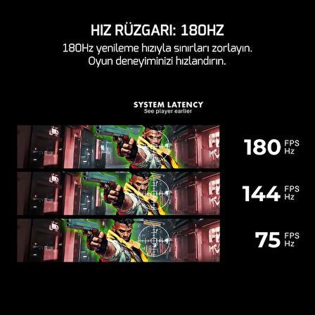 GamePower Vivid T40 24'' 1800R Curved RGB Beyaz 180Hz 0.5ms FHD Va Panel 2x2W Speaker Gaming Monitör (Sıfır Ölü Piksel Garantili)