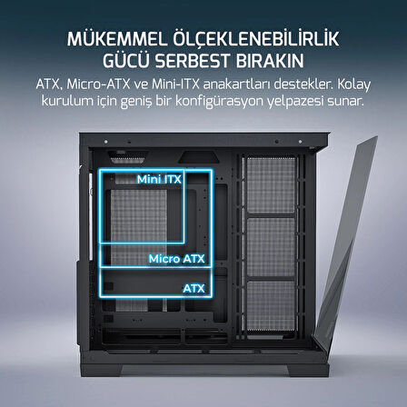 GamePower Warcry Pulse 4x12Cm ARGB Fan Temperli Cam ATX Gaming Kasa