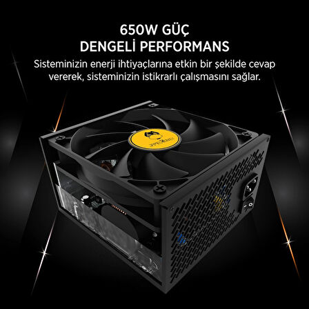 TEKNOTEG - James Donkey JDP650 APFC 12CM 650W Bronze 80+ Power Supply