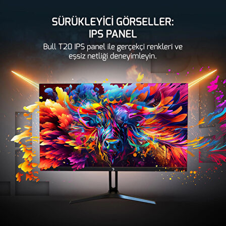 GamePower Bull T20 Flat Fast IPS 180Hz 0.5ms FHD Gaming Monitör (Sıfır Ölü Piksel Garantili)