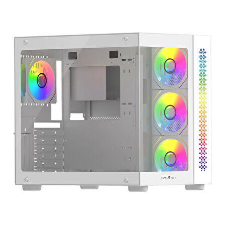 TEKNOTEG - James Donkey Stark S800 4xARGB Temperli Cam ATX Beyaz Gaming (Oyuncu) Kasa