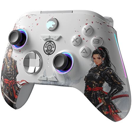 GamePower Force RGB Kablosuz Beyaz Gamepad (2.4G, Bluetooth,Kablolu)