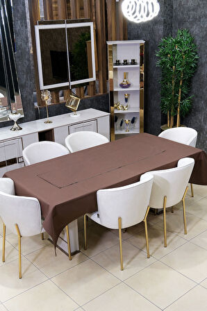 Dream 8 Parça Masa Örtüsü Seti Çeyiz seti (Salon Masa Örtüsü, Runner, 6'lı Peçete)