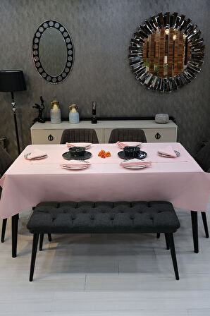 Dream 8 Parça Masa Örtüsü Seti Çeyiz seti (Salon Masa Örtüsü, Runner, 6'lı Peçete)