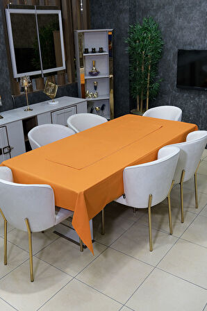 Dream 8 Parça Masa Örtüsü Seti Çeyiz seti (Salon Masa Örtüsü, Runner, 6'lı Peçete)