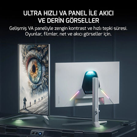 GamePower Rapid V90 27'' 300Hz 0.5Ms Fast VA Fhd Pivot RGB Gaming Monitör