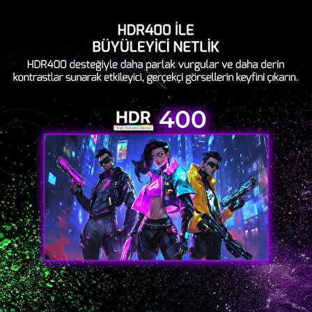 GamePower Lucid S50 24.5'' 500Hz 0.2Ms Fast VA E Spor 10 Bit Pivot RGB Gaming Monitör