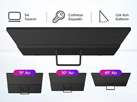 James Donkey JDP15 15,6″ 60Hz Full HD IPS Taşınabilir Monitör (Sıfır Ölü Piksel Garantili) 