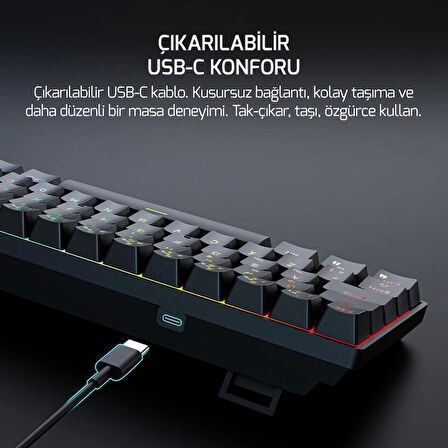 Gamepower Nexa HE60 1K RGB Hall-Effect Manyetik Switch Kablolu Gaming Klavye