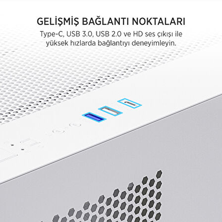 James Donkey Stark S700 3xARGB Temperli Cam 750W 80+ Bronze mATX Beyaz Gaming (Oyuncu) Kasa