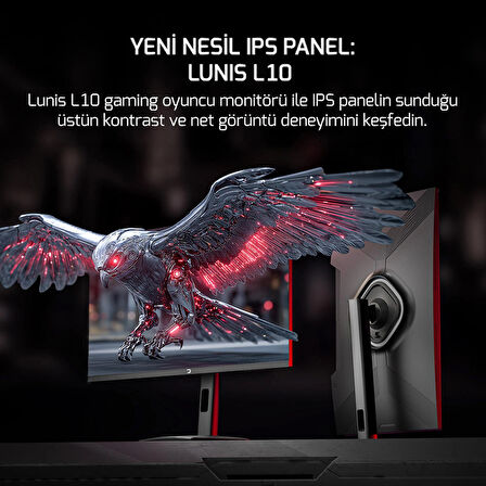 GamePower Lunis L10 24'' 165Hz 1Ms IPS FHD Pivot Gaming Monitör (Sıfır Ölü Piksel Garantili)