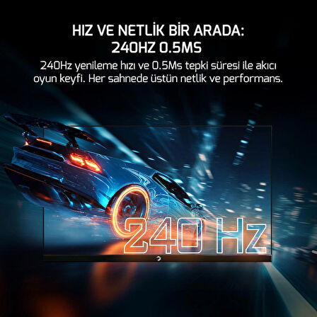 GamePower Lunis L20 24'' 240Hz 0.5Ms VA FHD RGB Pivot Gaming Monitör (Sıfır Ölü Piksel Garantili)