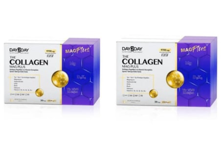 Day2Day Collagen Mag Plus Çilek Karpuz Aromalı 30 Saşe - 2 Adet
