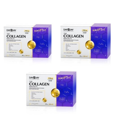 Day2Day Collagen Mag Plus Çilek Karpuz Aromalı 30 Saşe - 3 Adet
