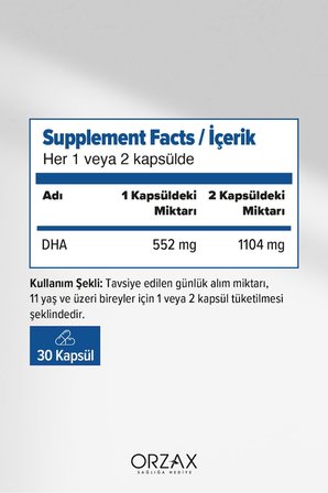 Ocean DHA Bitkisel Omega 3 30 Kapsül x 2 Adet
