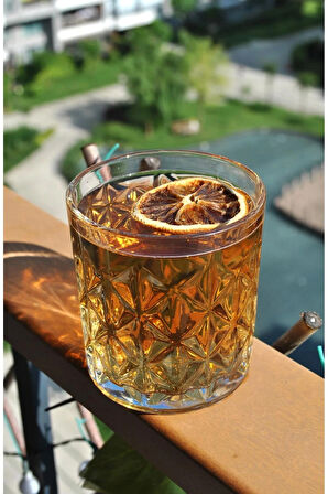 2'li Kristal Viski Bardak Kokteyl Meşrubat Bardağı-340 ml Muse