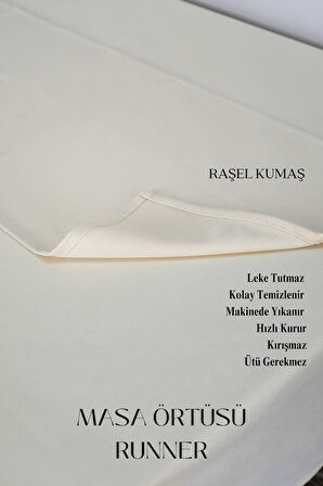 Smooth Set Masa Örtüsü ve Runner Seti Sofra Bezi Çeyiz Seti (Masa örtüsü ve Runner) 