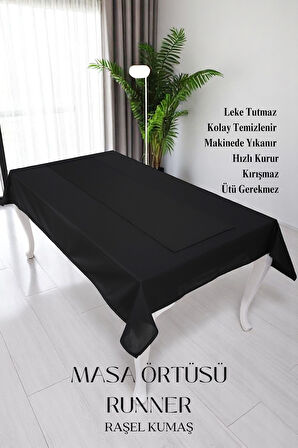 Smooth Set Masa Örtüsü ve Runner Seti Sofra Bezi Çeyiz Seti (Masa örtüsü ve Runner) 