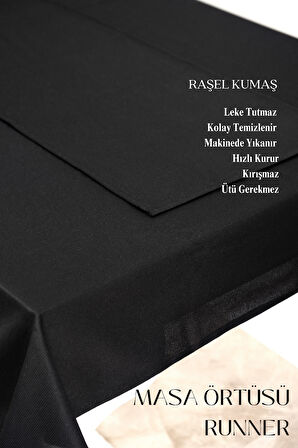 Smooth Set Masa Örtüsü ve Runner Seti Sofra Bezi Çeyiz Seti (Masa örtüsü ve Runner) 