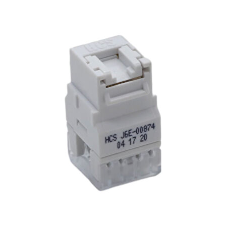 HCS J6E-00874  KORUMALI CAT6 KEYSTONE JACK BEYAZ (10'LU PAKET )