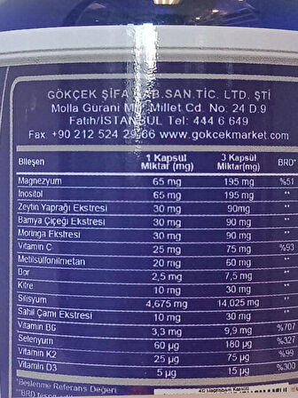 Magnezyum Kompleksi Kapsül (Magnesium Complex Capsule) 60Adet
