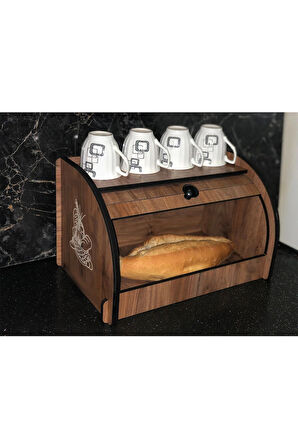 New Bread Box, Ekmeklik, Saklama Gözlü, Baharatlık Rafı, Dekoratif demonte
