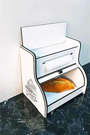 New Bread Box-yeni Ekmeklik, Havlu Peçetelik(saklama Gözlü), Baharatlık Rafı, Dekoratif Yazılı