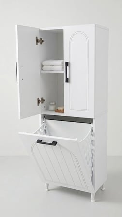 Kirli Çamaşır Sepetli Banyo Kiler Oyuncak Çok Amaçlı Dolap