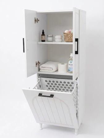 Kirli Çamaşır Sepetli Banyo Kiler Oyuncak Çok Amaçlı Dolap