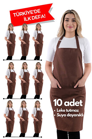 10 Adet Simple ayarlanabilir askılı mutfak önlüğü