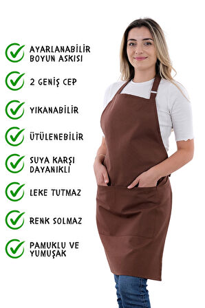 10 Adet Simple ayarlanabilir askılı mutfak önlüğü
