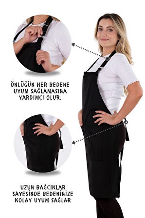 2 Adet Simple ayarlanabilir askılı mutfak önlüğü