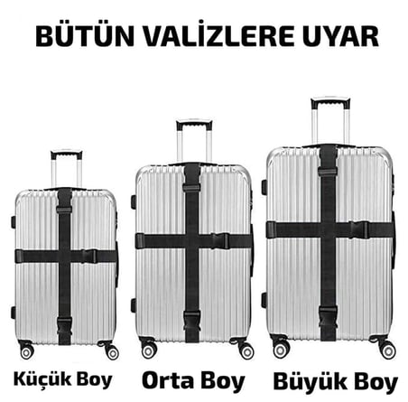 4 Adet Yeşil Renk Valiz Bavul Emniyet Kemeri Bütün Valizlere Uyar En 4cm