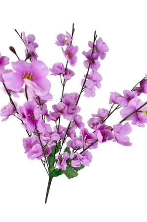 Yapay Çiçek Bahardalı Japon Kiraz Çiçeği 7 Dallı 57cm LİLA