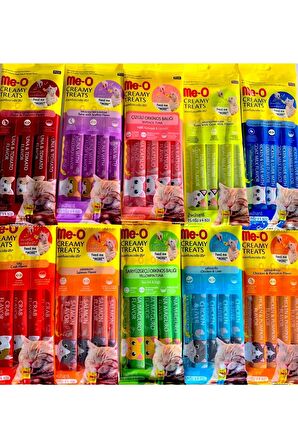 Meo Creamy Treats 10 Lu Karma Paket 4x15 Gr Ek Besin Ve Kedi Ödülü Toplam 600 Gr