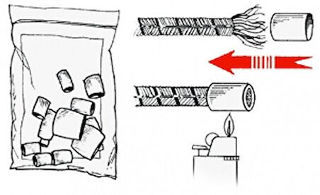 Halat için makaron, paket içeriğinde 5-13 mm arası 14 parça mevcuttur.