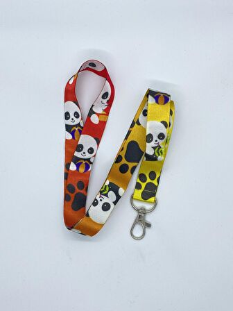 Panda 4 Temalı Boyun İpi