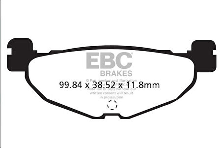 Ebc Fren Balatası Sfa408 Tmax 500 530 Yp 400 Majesty Non Abs 04-13 R Yp 400 S Majesty Abs 07-13 R Xp