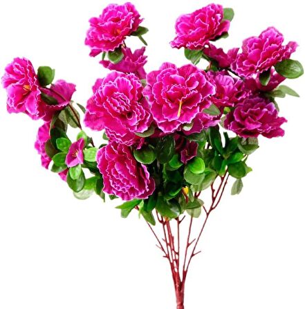 Yapay Çiçek Mor Açelya Demeti 7 Dallı 33*20cm
