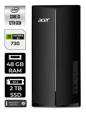 Lenovo NEO 50T i3 12100 48GB RAM 2TB SSD RX550/4GB W11PRO 11SC001ATX MASAÜSTÜ PC & PER4 BELLEK