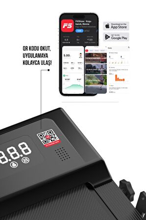 W-FIT Uzaktan Kumandalı Katlanabilir Koşu Bandı 10 Km / Hz