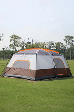 10 Kişilik 2 Odalı Geniş Dayanıklı Tenteli Kamp Çadırı 430x305x200