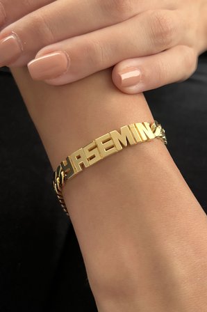 14 Ayar Altın İsimli Künye Bileklik 7,25 mm