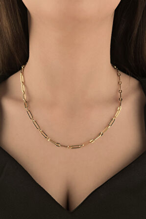 14 Ayar Altın Mini Atlamalı Ataç Zincir 3.85 mm