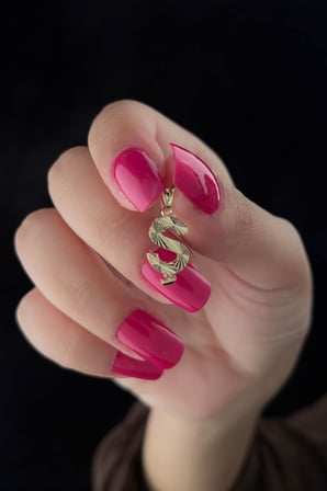 14 Ayar Altın Mini Shine Kolye Ucu Ş Harfi